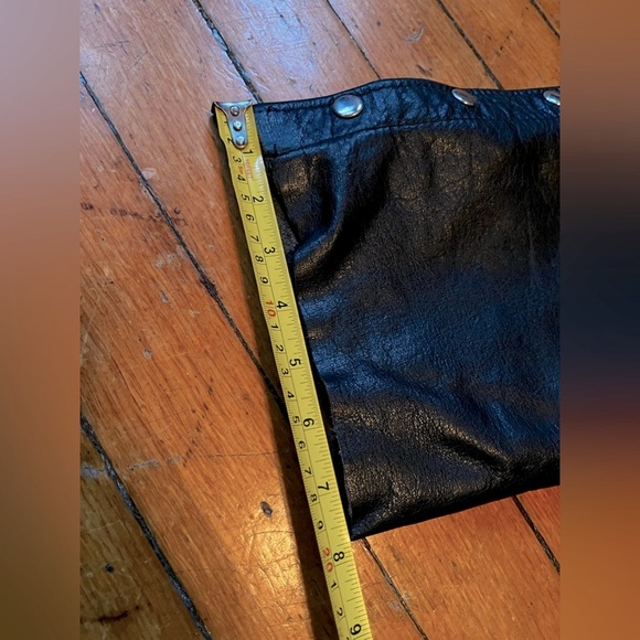 Leather Motorcycle Chaps (L) - Picture 7 of 11